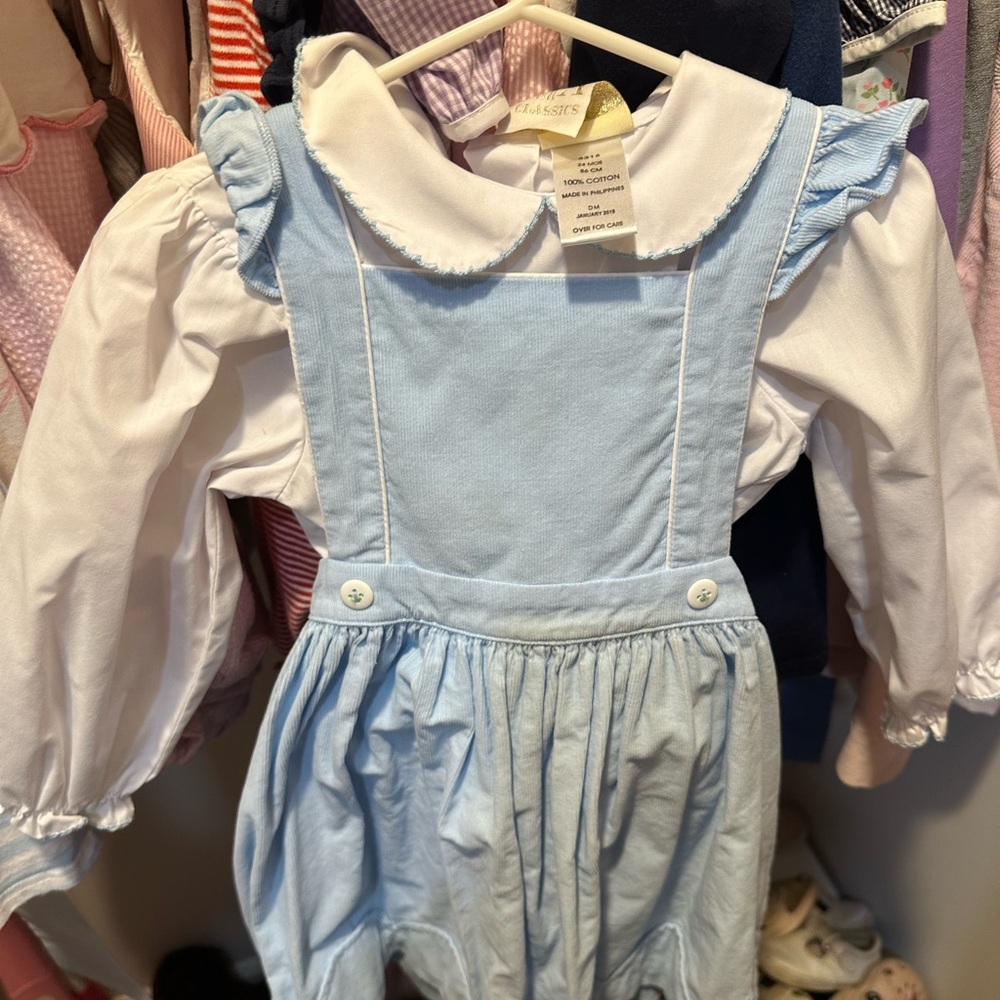Classic Blue and Cream Dress